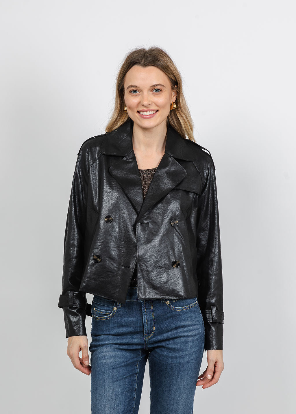 BK Janica Moto Jacket in Black available at Barbara Katz