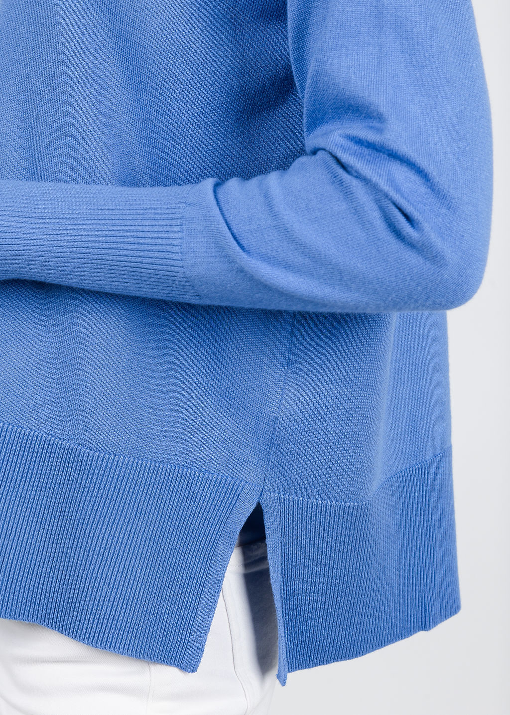 BK Lexi Center Seam Sweater in Humid Blue available at Barbara Katz