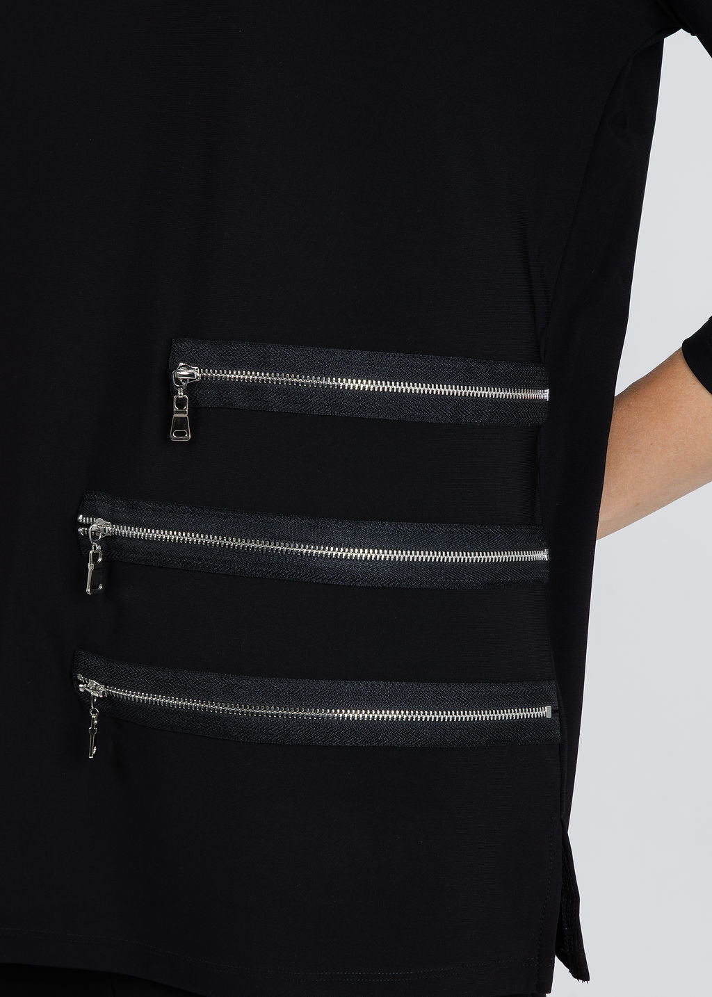 BK Margot Zip Pants in Black available at Barbara Katz