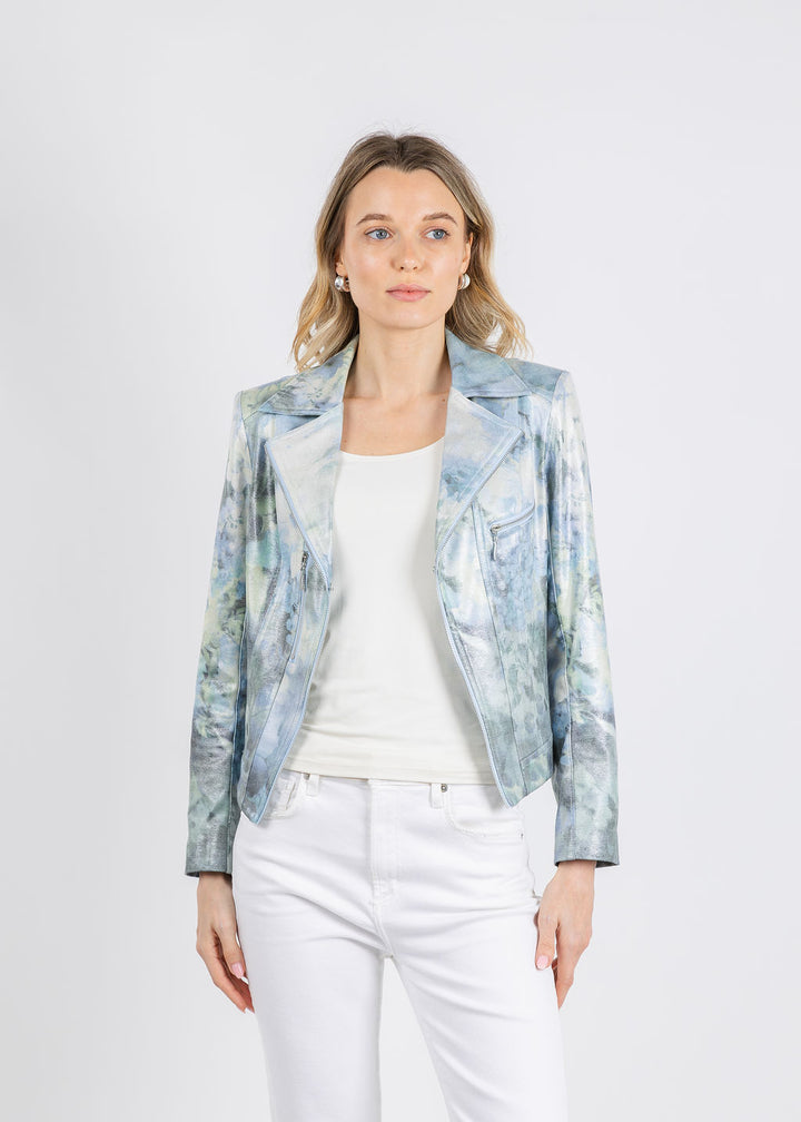 BK Mist Flower Jacket in Blue available at Barbara Katz