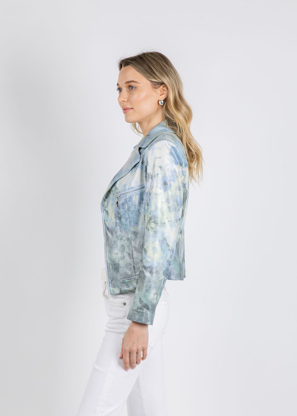 BK Mist Flower Jacket in Blue available at Barbara Katz