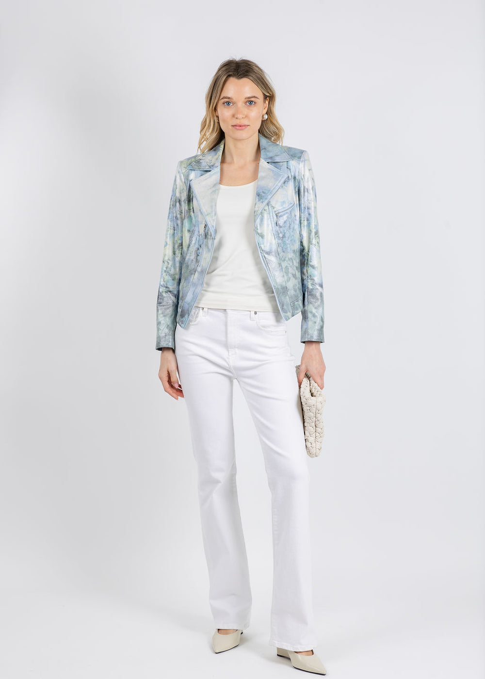 BK Mist Flower Jacket in Blue available at Barbara Katz
