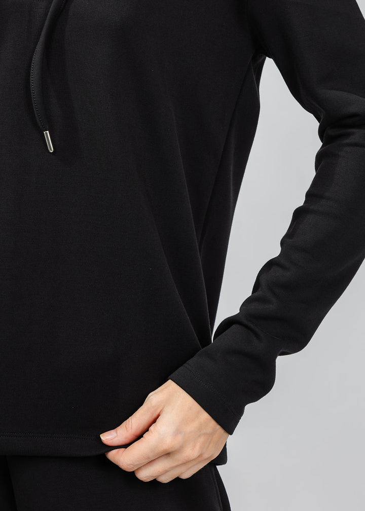 BK Modal Snap Hoodie in Black available at Barbara Katz