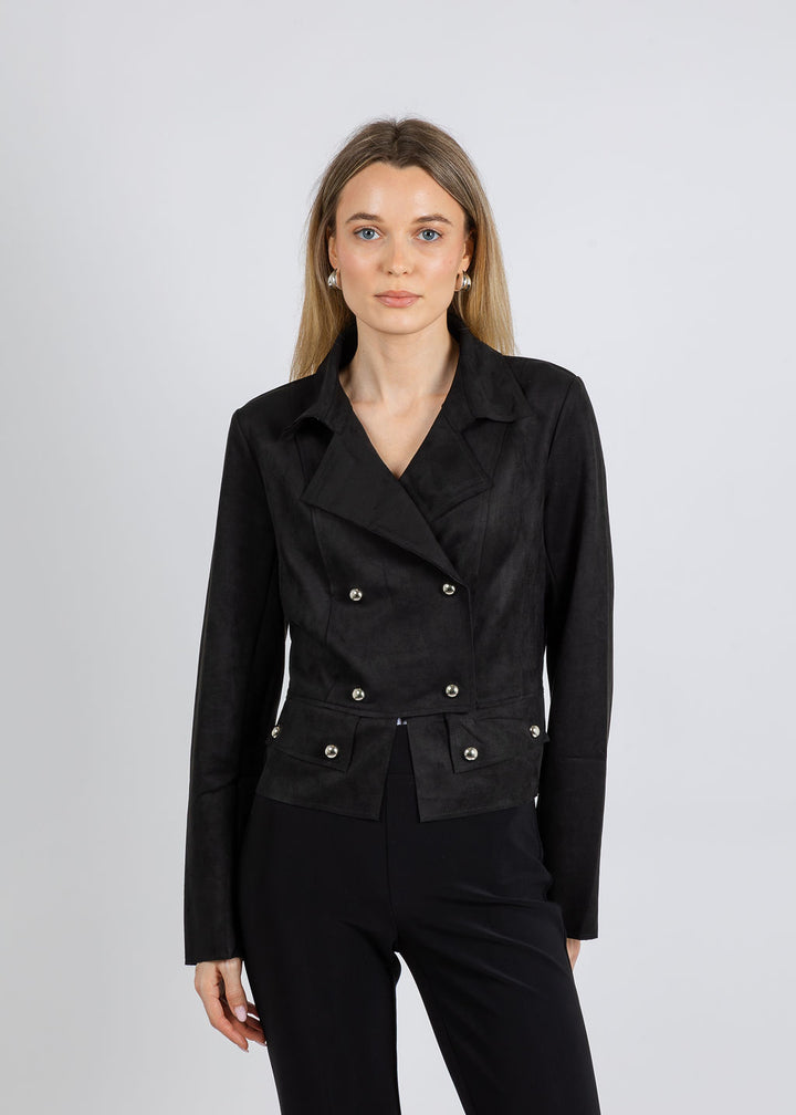 BK Olivia Studs Jacket in Black available at Barbara Katz