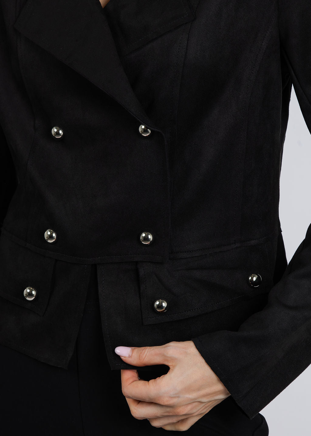 BK Olivia Studs Jacket in Black available at Barbara Katz