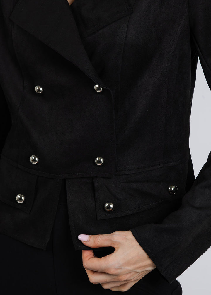 BK Olivia Studs Jacket in Black available at Barbara Katz