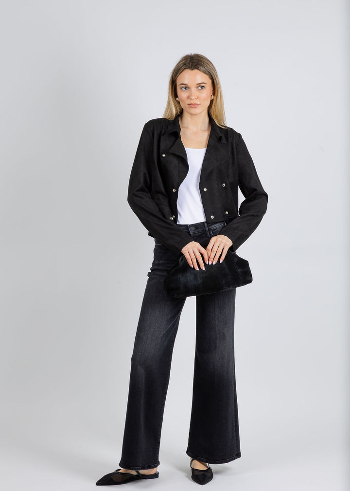 BK Olivia Studs Jacket in Black available at Barbara Katz