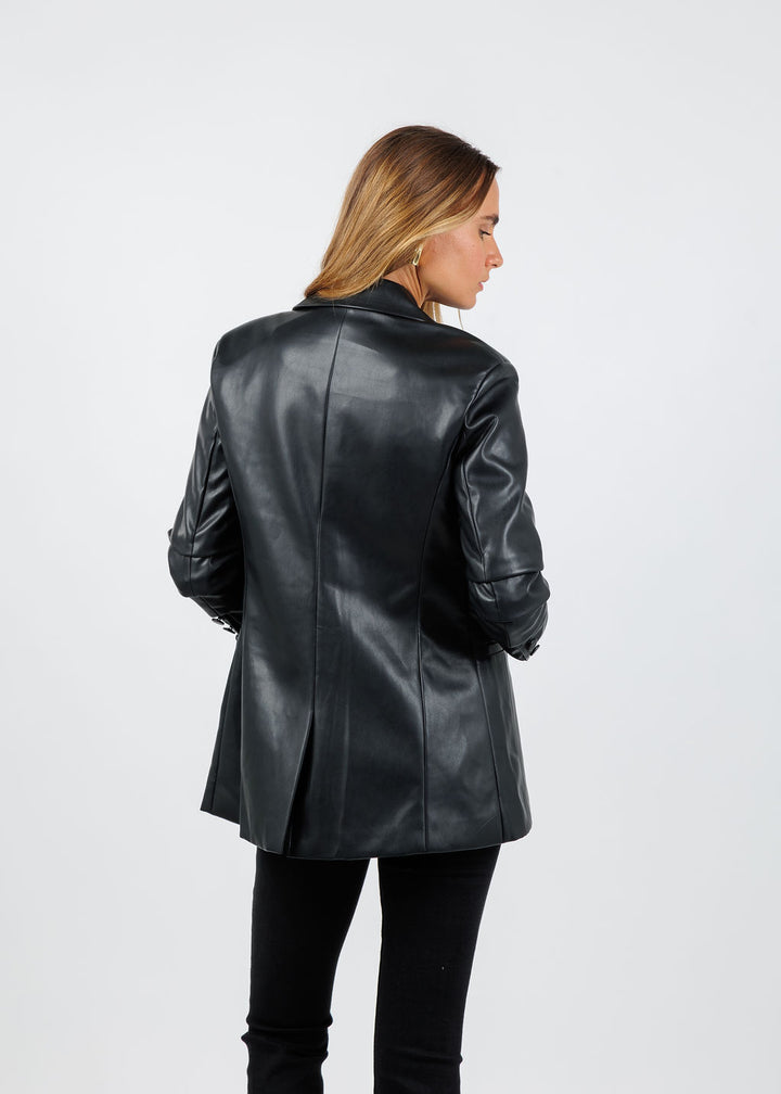 BK Orion Vegan Blazer in Black available at Barbara Katz