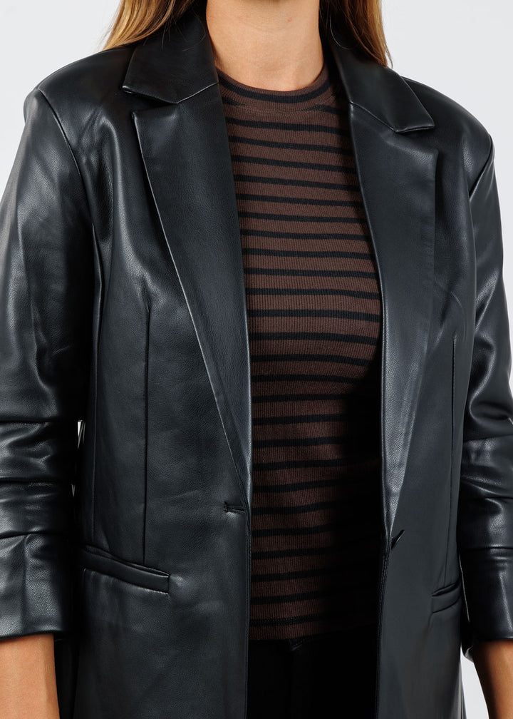 BK Orion Vegan Blazer in Black available at Barbara Katz