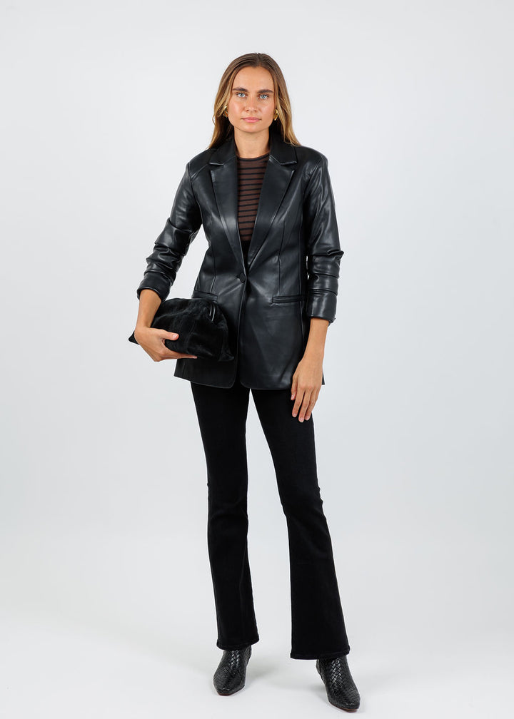 BK Orion Vegan Blazer in Black available at Barbara Katz