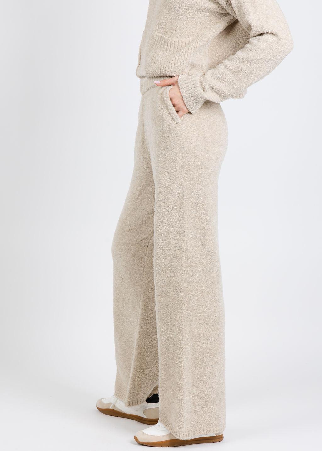 BK Penn Chenille Crop Pants in Ivory available at Barbara Katz