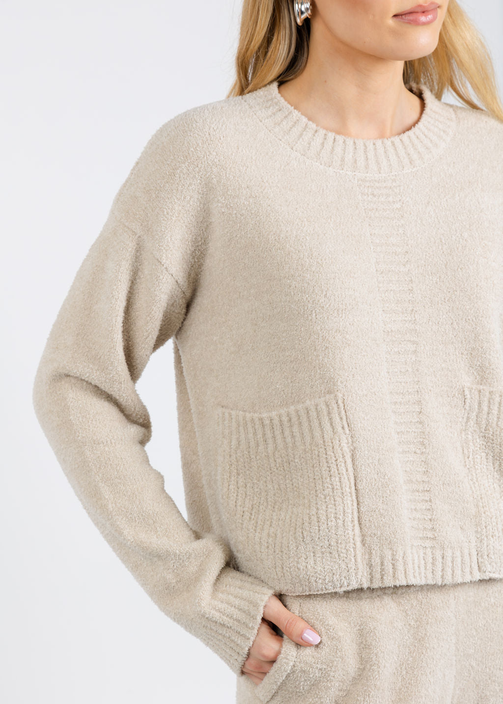 BK Penn Mushy Cardi in Ivory available at Barbara Katz