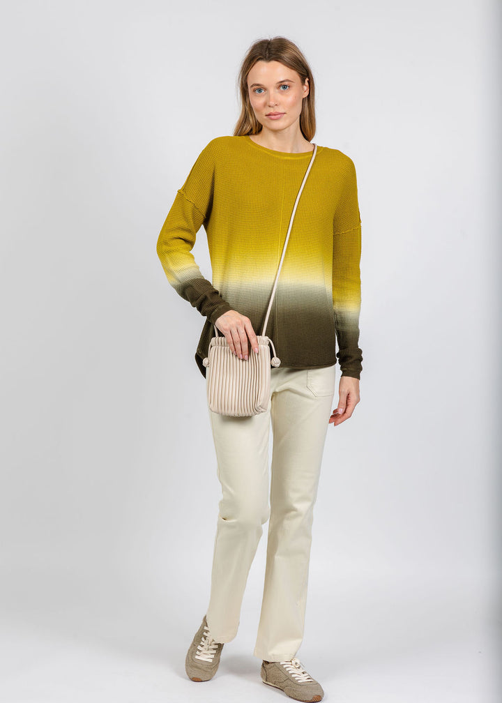 BK Pleated Drawstring Cellphone Bag in Beige available at Barbara Katz