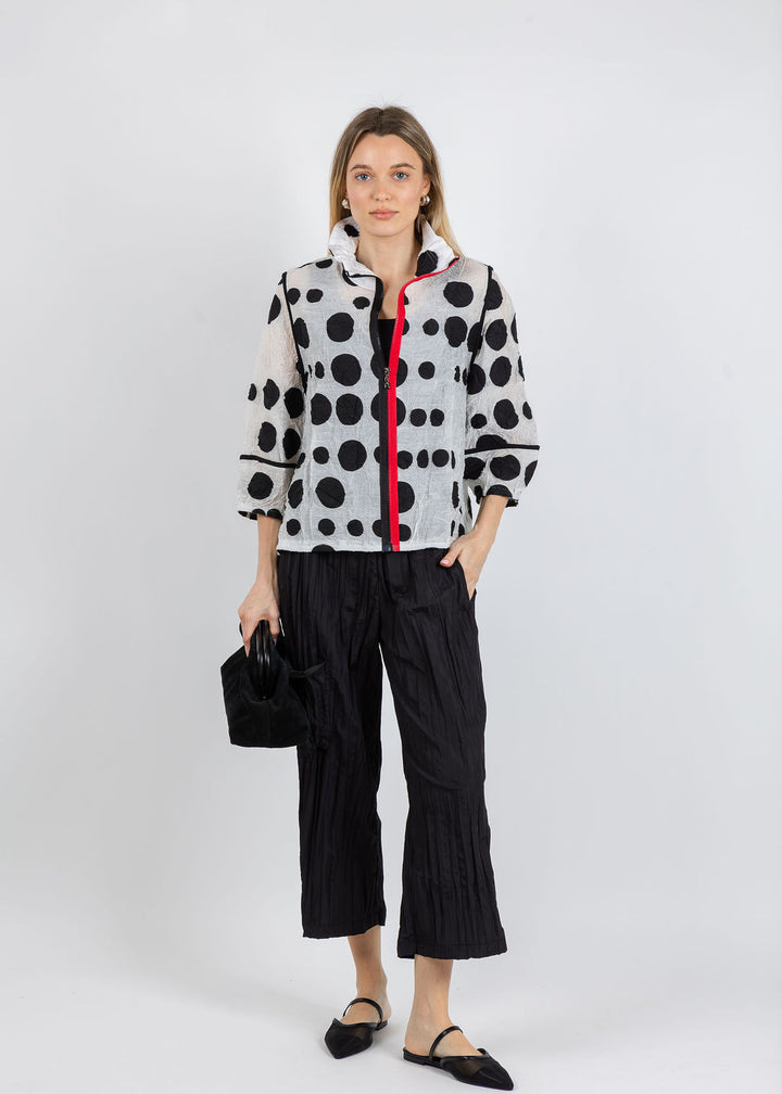 BK Polka Dot Jacket in Black/White/Red available at Barbara Katz