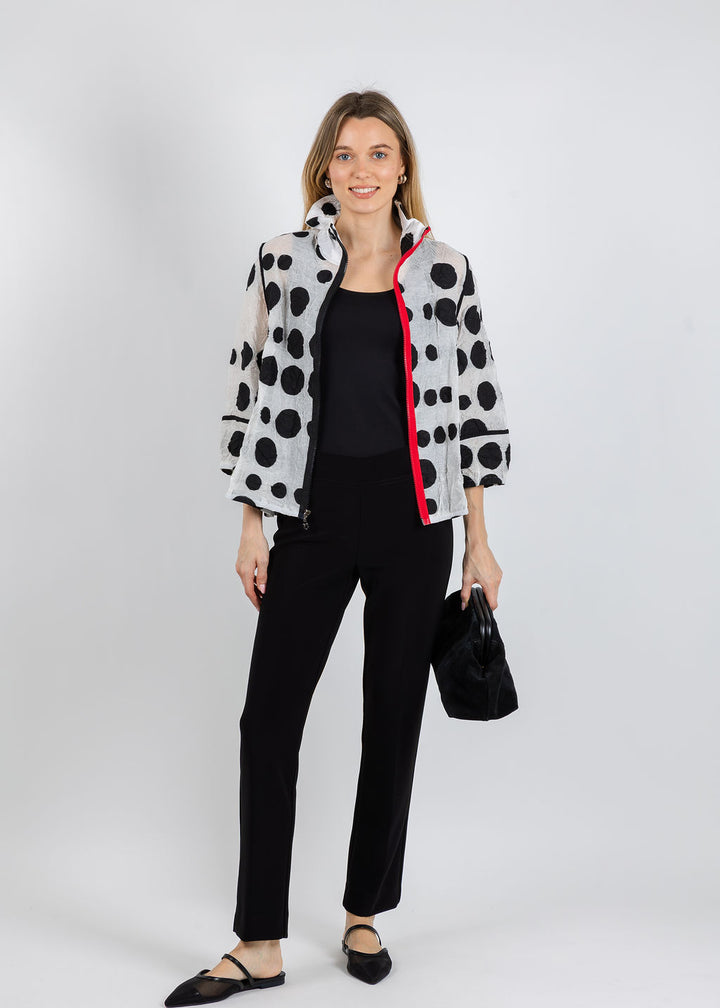 BK Polka Dot Jacket in Black/White/Red available at Barbara Katz