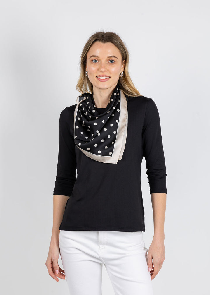 BK Polka Dot Silky Scarf available at Barbara Katz