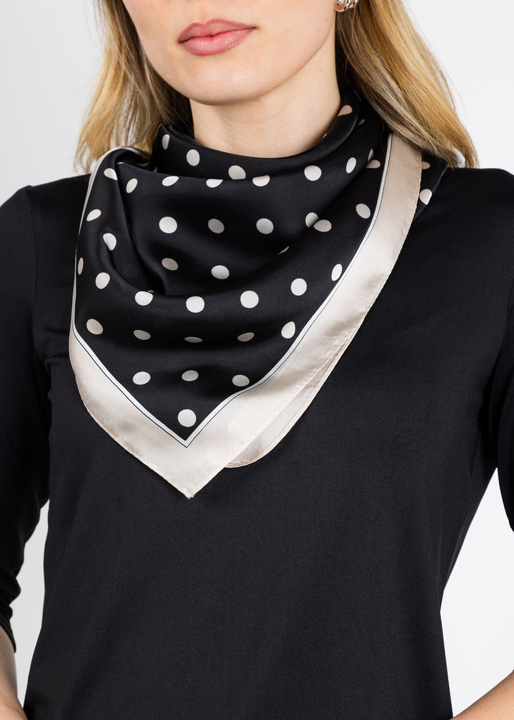 BK Polka Dot Silky Scarf available at Barbara Katz