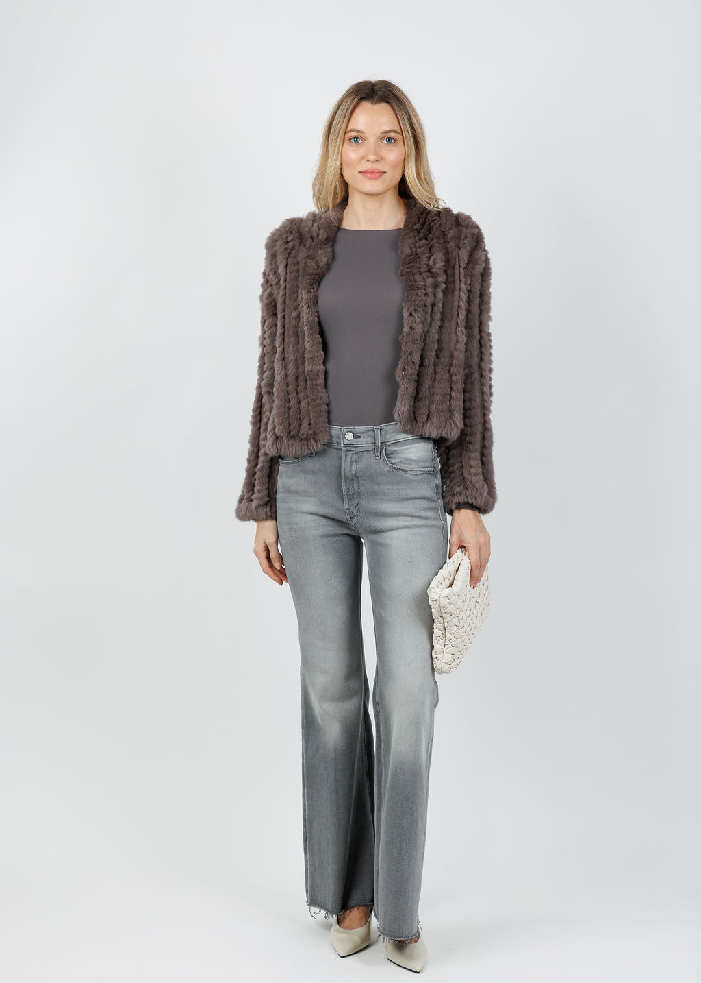 BK Rosa Jacket in Mushroom available at Barbara Katz