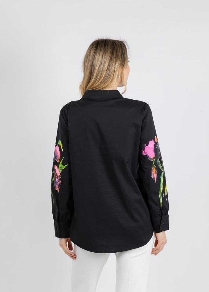 BK Sandy Paint Blouse in Black available at Barbara Katz