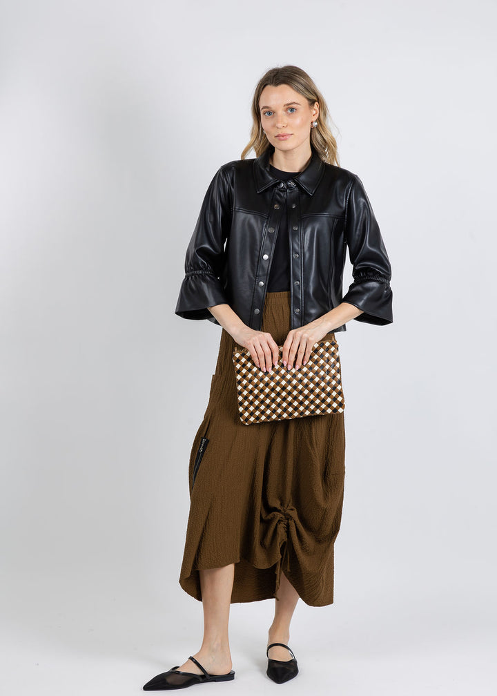 BK Sloane Skirt in Olive available at Barbara Katz