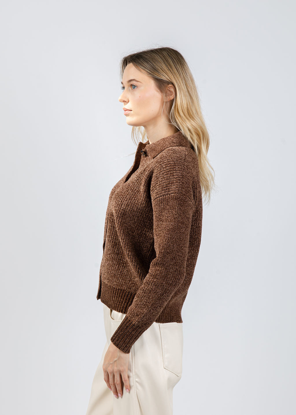 BK Stella Robbie Polo in Chocolate available at Barbara Katz