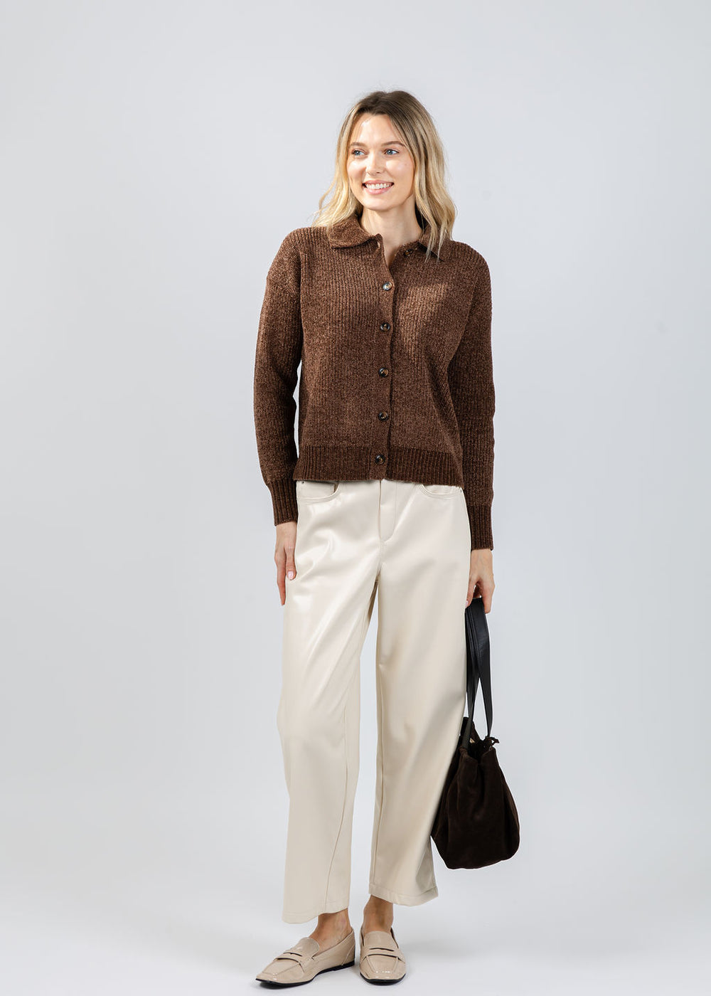 BK Stella Robbie Polo in Chocolate available at Barbara Katz