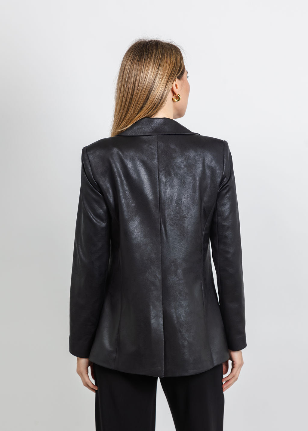 BK Vegan Blazer in Black available at Barbara Katz