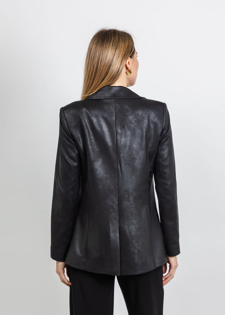 BK Vegan Blazer in Black available at Barbara Katz