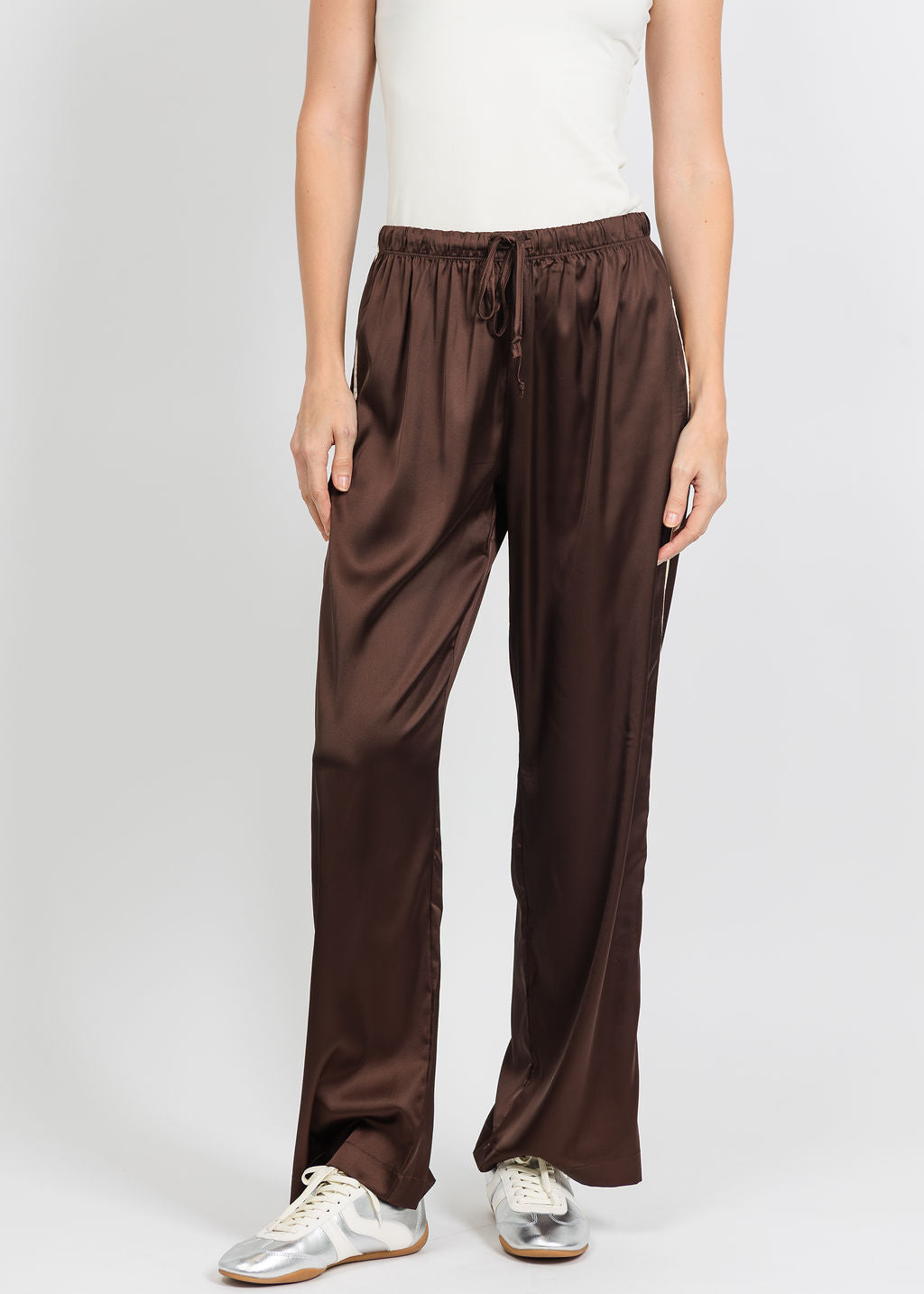 BK Vida Track Pant in Brown Natural available at Barbara Kat