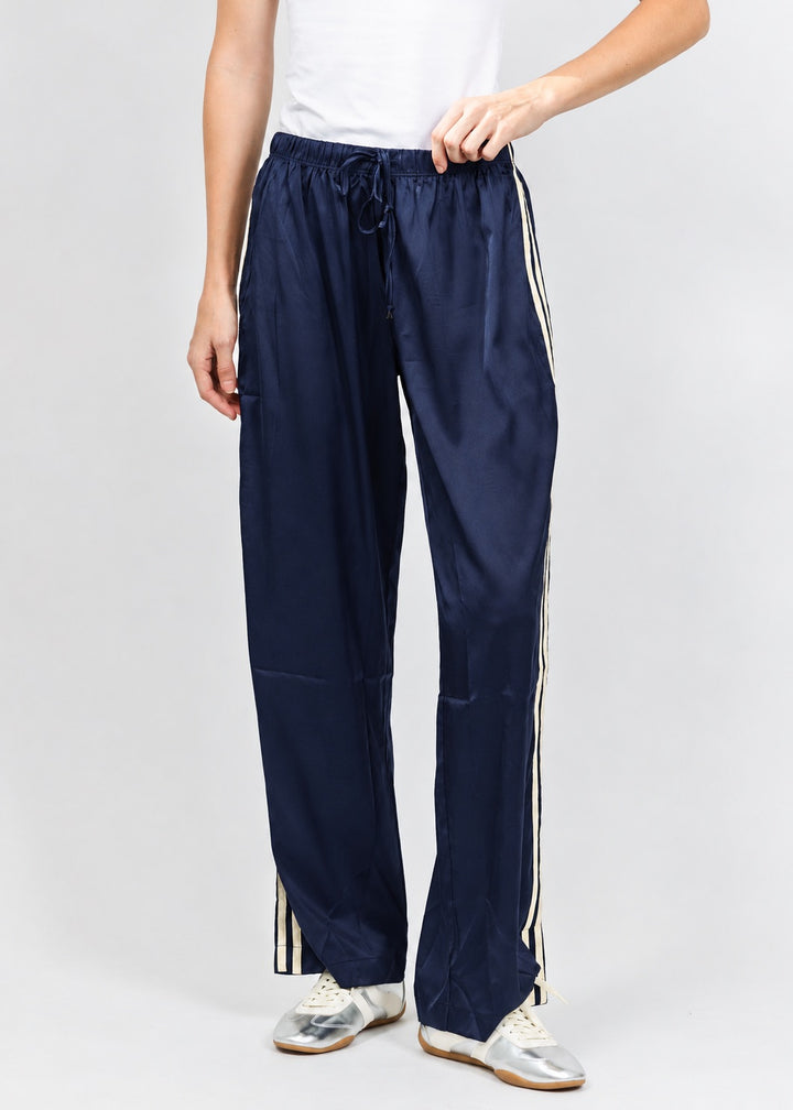 BK Vida Track Pant in Navy/Cream available at Barbara Katz