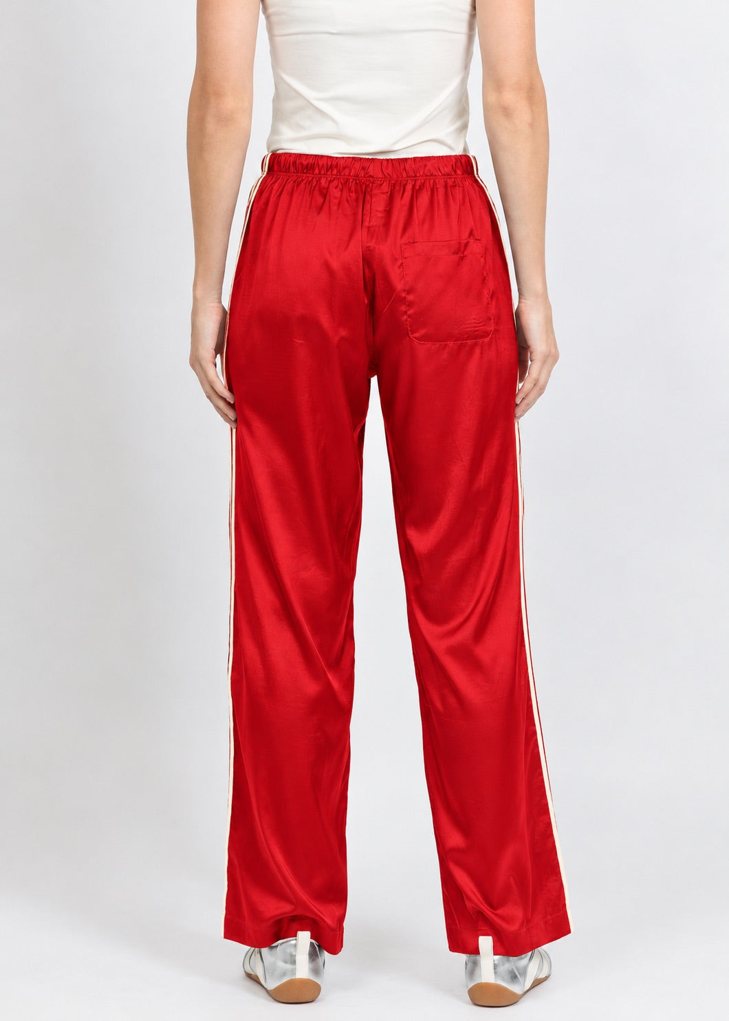 BK Vida Track Pant in Red/Cream available at Barbara Katz