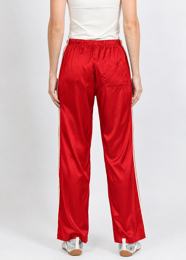BK Vida Track Pant in Red/Cream available at Barbara Katz