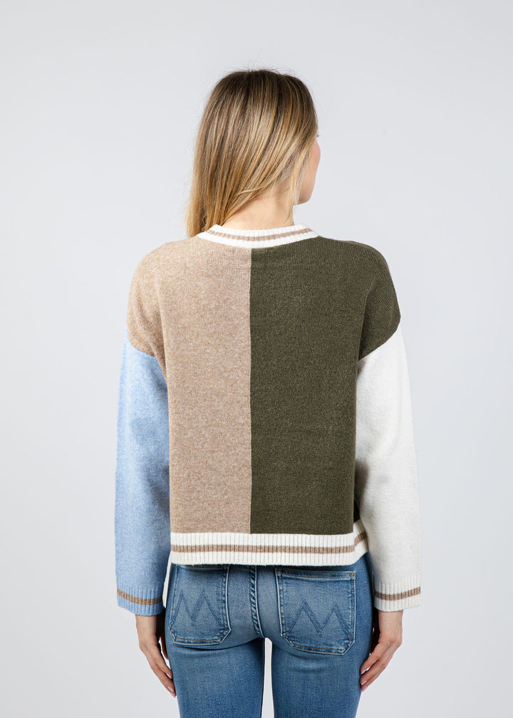 BK Wyatt Robbie Blocked Cardigan in Multi available at Barbara Katz