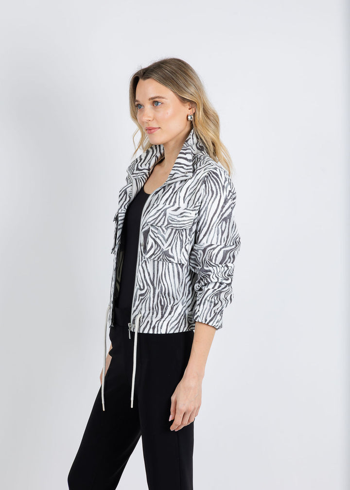 BK Zebra Jacket With Pocket available at Barbara Katz