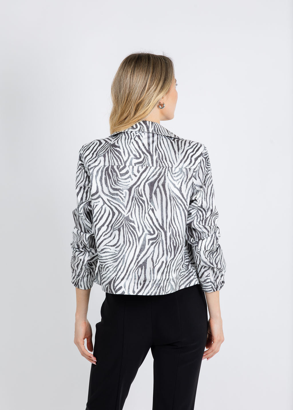 BK Zebra Jacket With Pocket available at Barbara Katz