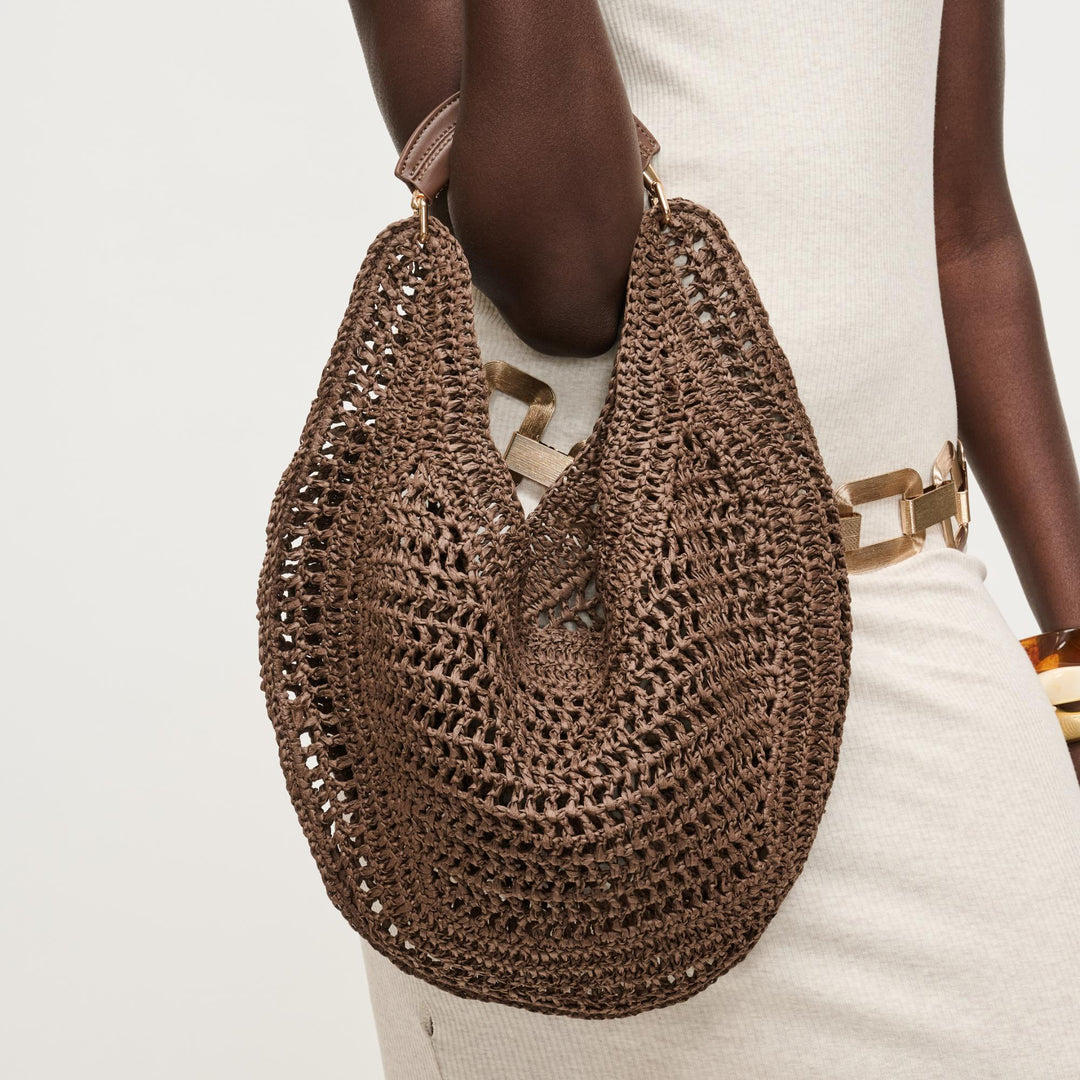 BK Handbags Camden Hobo Bag in Chocolate available at Barbara Katz