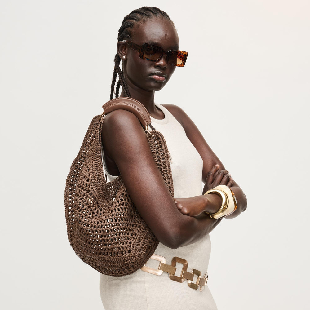 BK Handbags Camden Hobo Bag in Chocolate available at Barbara Katz