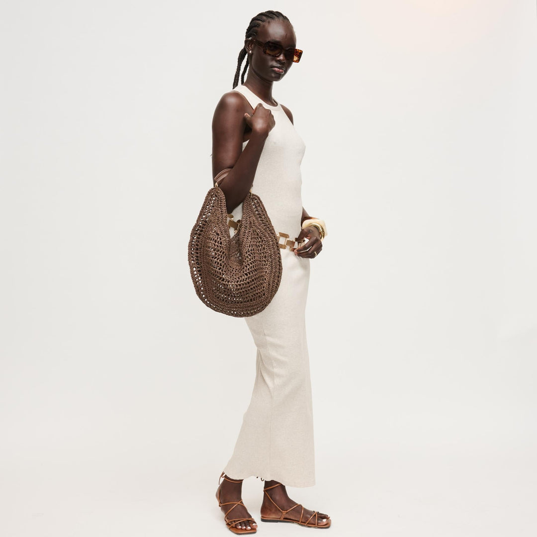 BK Handbags Camden Hobo Bag in Chocolate available at Barbara Katz