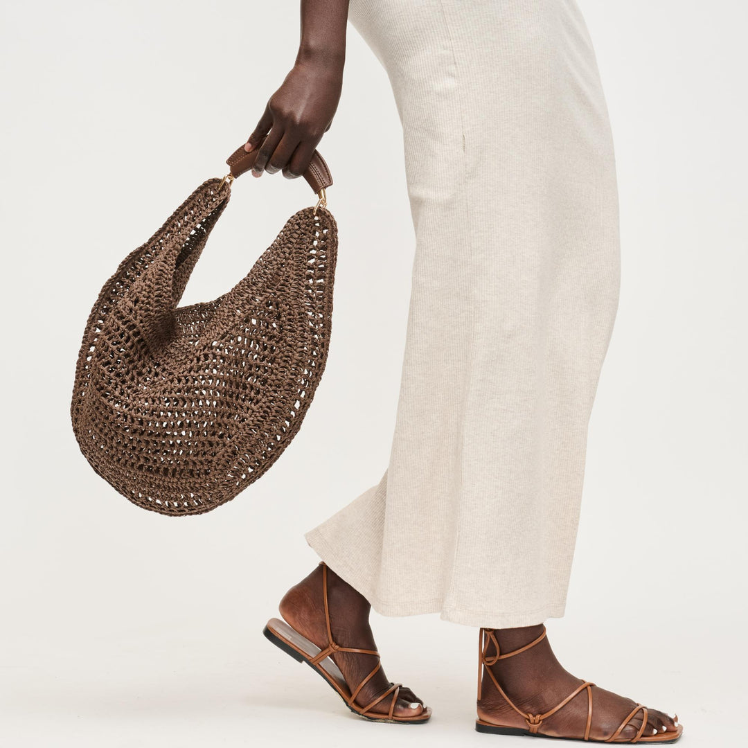 BK Handbags Camden Hobo Bag in Chocolate available at Barbara Katz