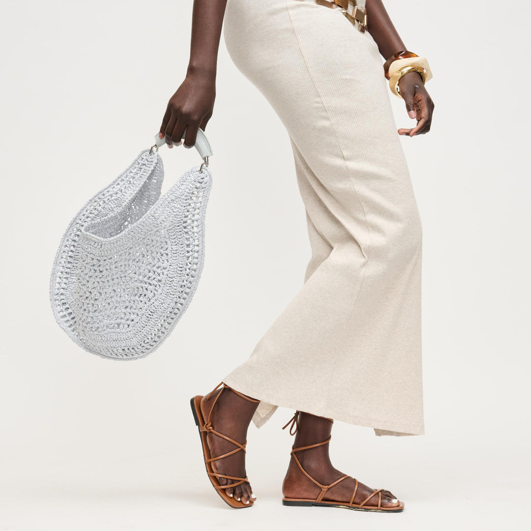 BK Handbags Camden Hobo Bag in Ice Blue available at Barbara Katz