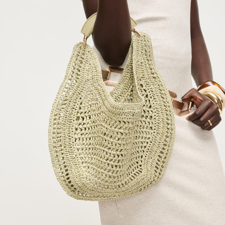 BK Handbags Camden Hobo Bag in Sage available at Barbara Katz