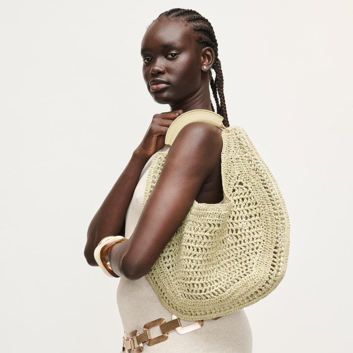 BK Handbags Camden Hobo Bag in Sage available at Barbara Katz