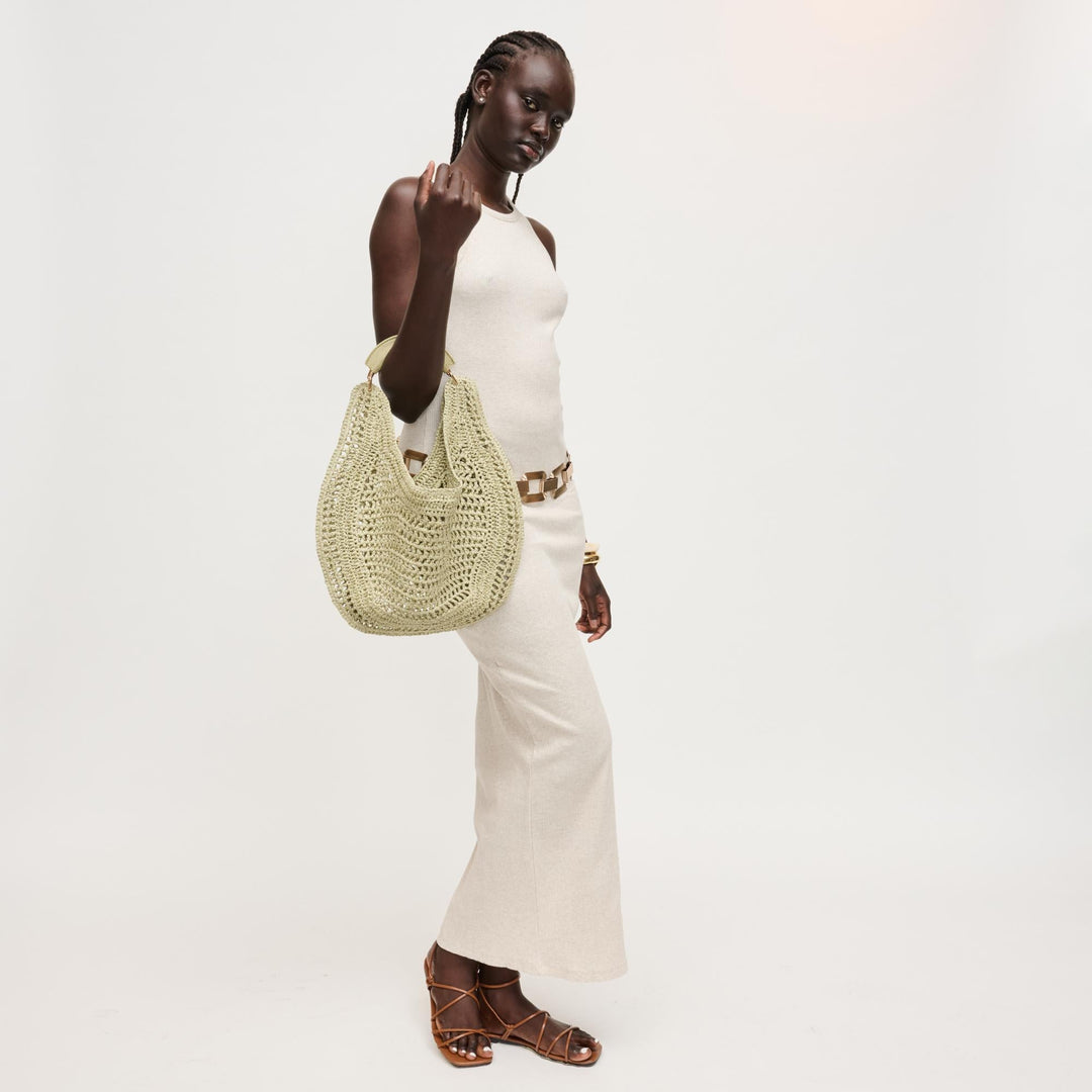 BK Handbags Camden Hobo Bag in Sage available at Barbara Katz