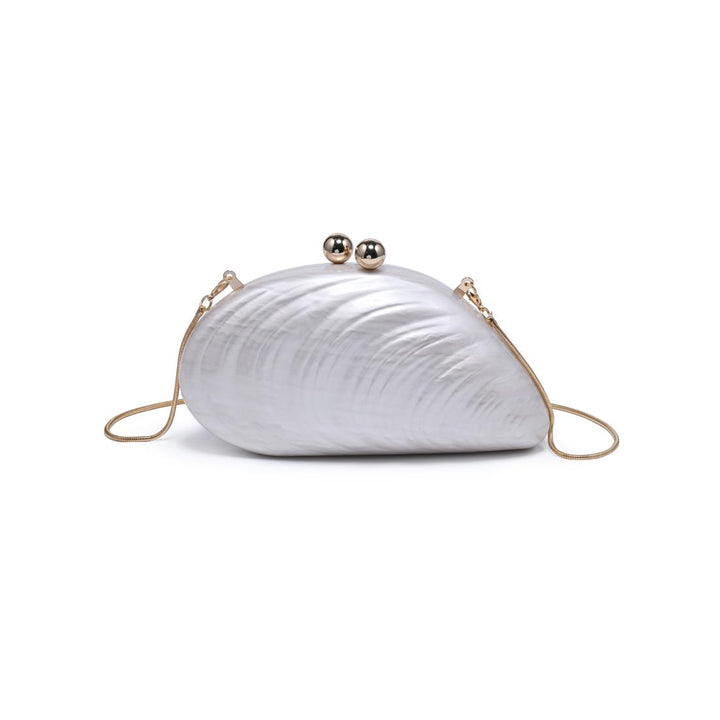 BK Handbags Robyn Shell Clutch Bag in Ivory available at Barbara Katz