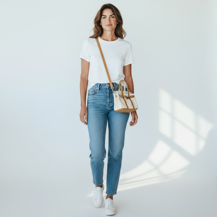 BK Handbags The Luxey Mini Canvas Tote Bag in Tan available at Barbara Katz
