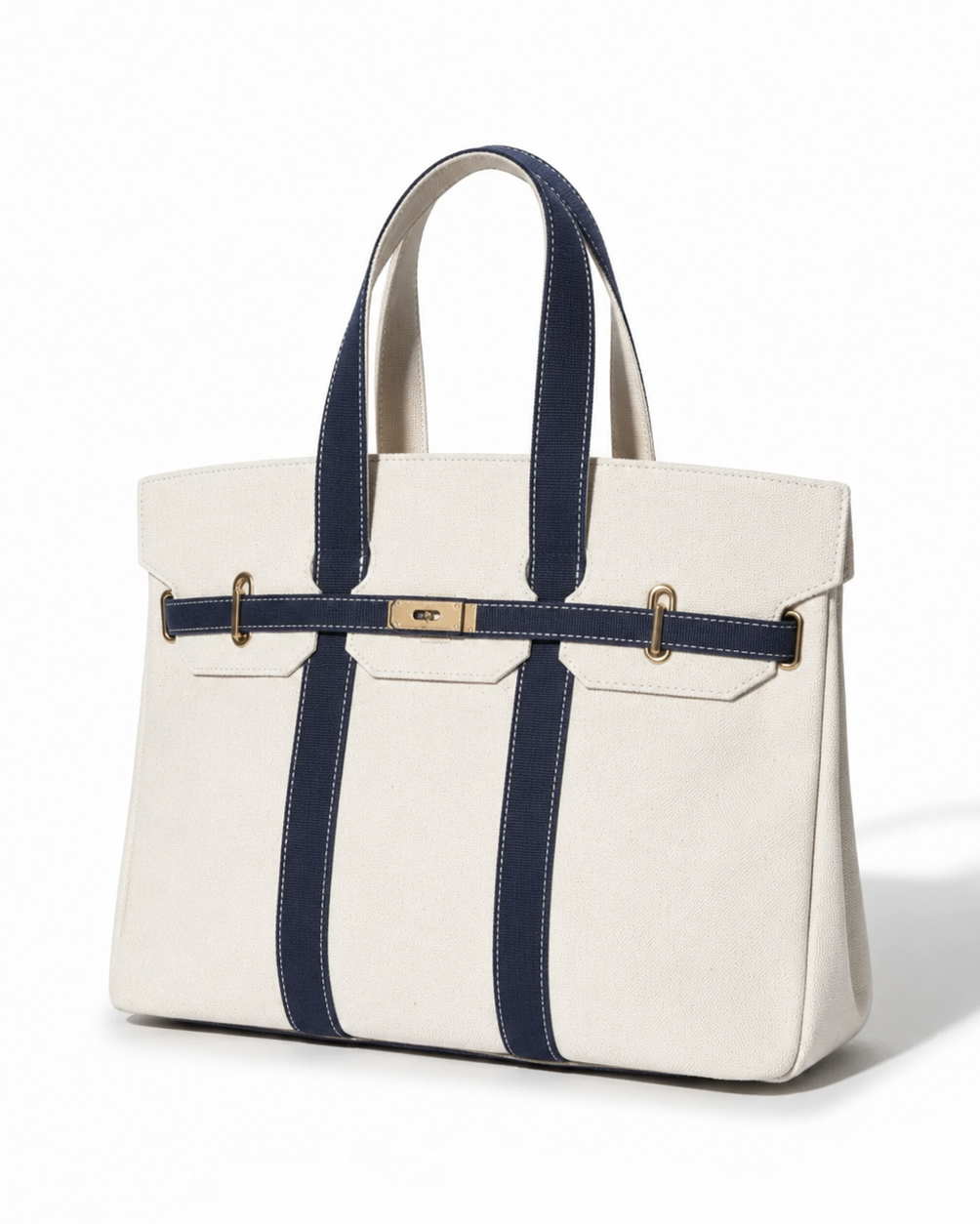 BK Handbags The Signature Tote Bag in Navy available at Barbara Katz