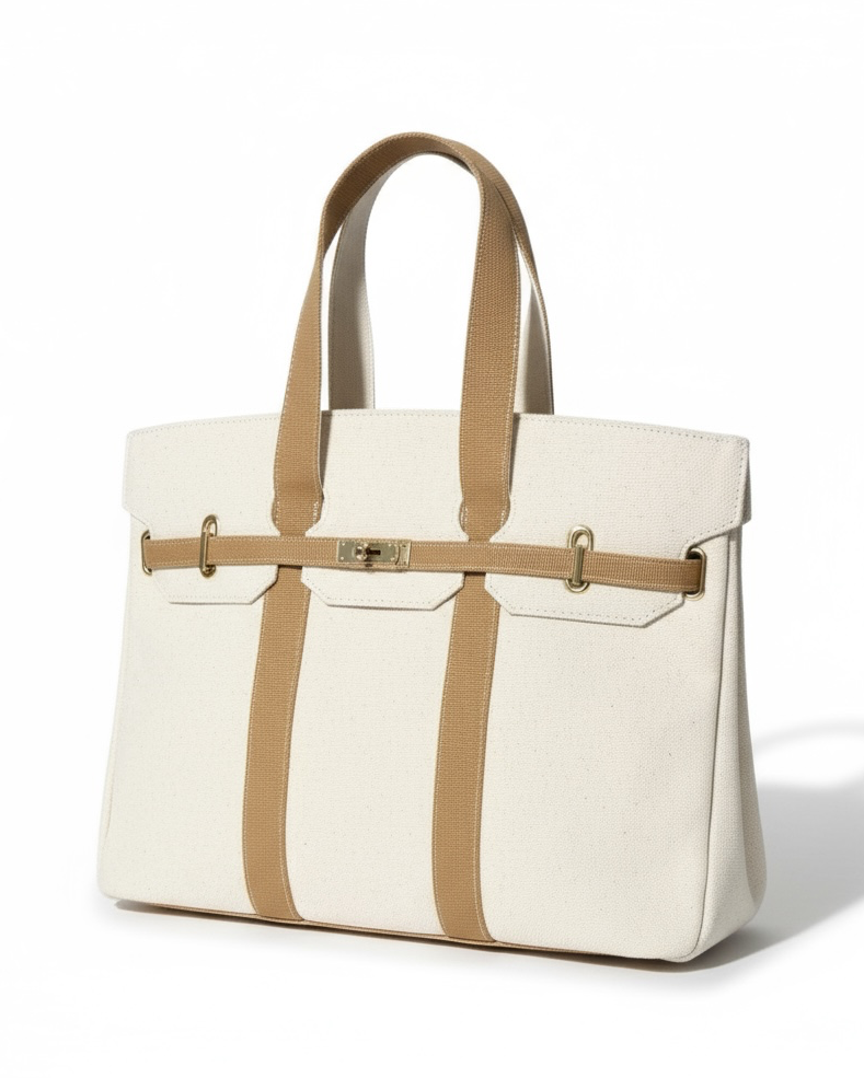 BK Handbags The Signature Tote Bag in Tan available at Barbara Katz