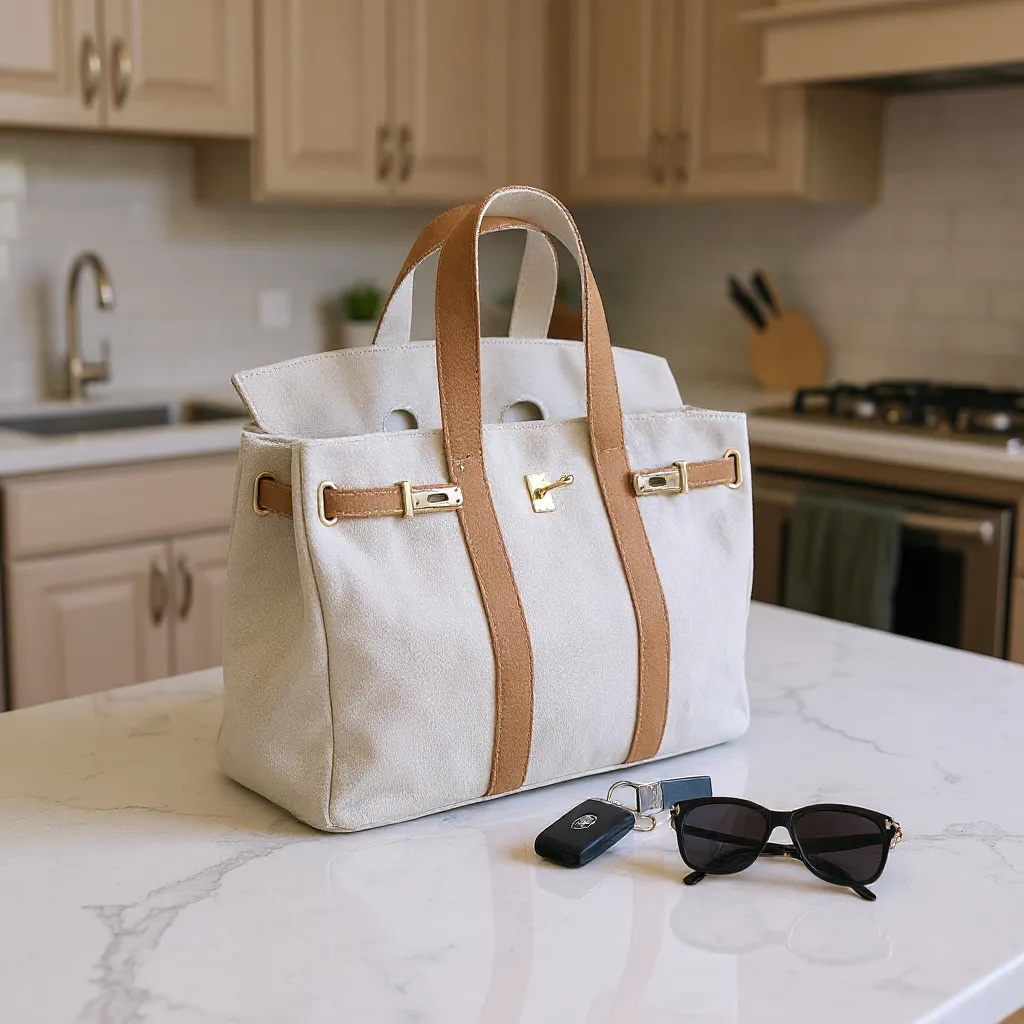 BK Handbags The Signature Tote Bag in Tan available at Barbara Katz