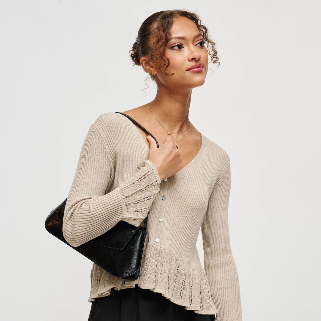 BK Mett Shoulder Bag in Black available at Barbara Katz