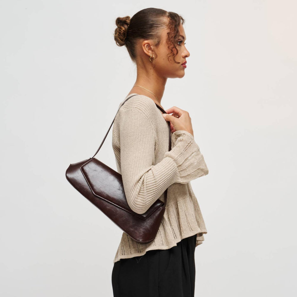 BK Mett Shoulder Bag in Espresso available at Barbara Katz